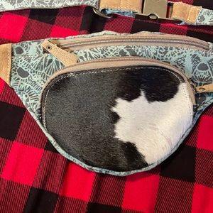 Cowhide Print Fanny Pack